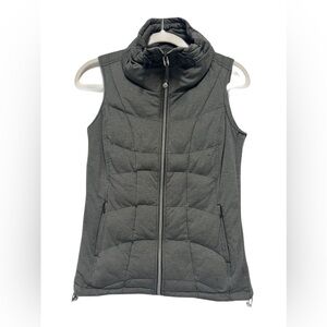 Athleta Gray Puffer Vest with Zipper Pockets